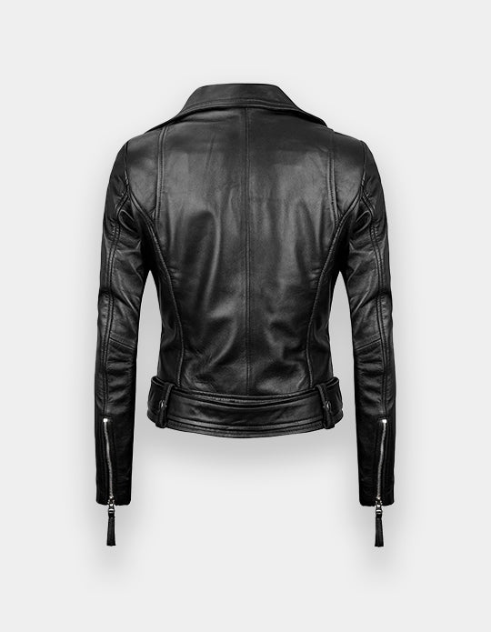 Women's Leather Jacket, New women's Black leather jacket made of 100% Original lambskin leather